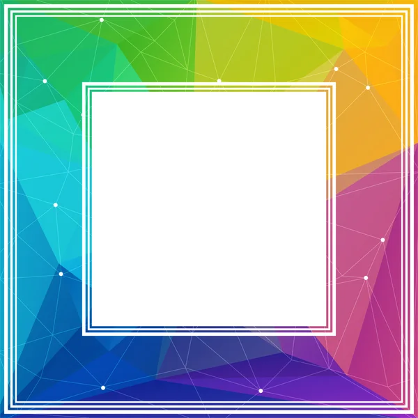Arco iris frontera poligonal — Archivo Imágenes Vectoriales