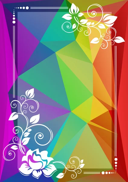 Abstract floral grens — Stockvector