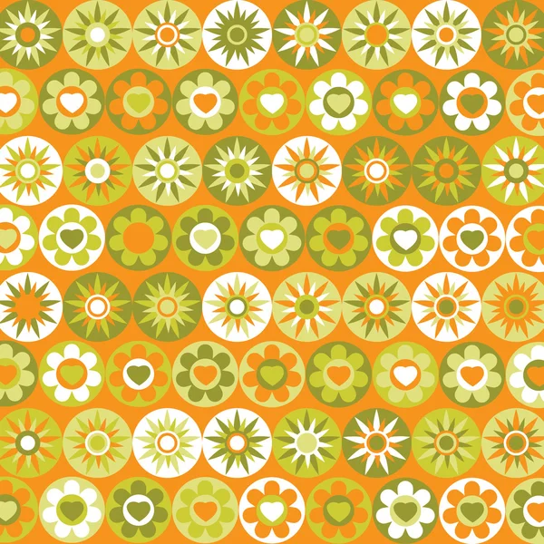 Blommig orange bakgrund — Stock vektor