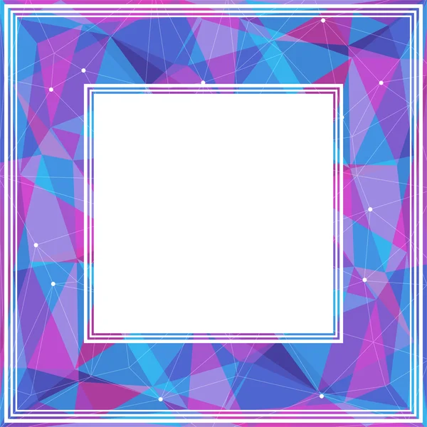 Fialový polygonální hranice — Stockový vektor
