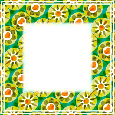 çiçek parlak soyut kenarlık