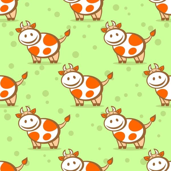 Cow seamless pattern — Stock Vector