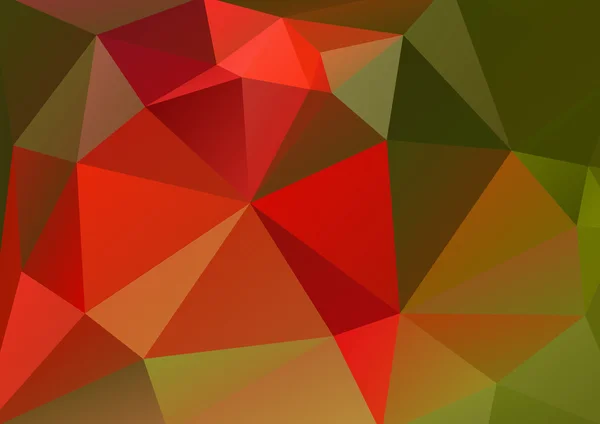 Grün-roter polygonaler Hintergrund — Stockvektor