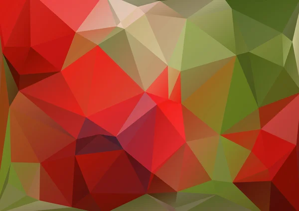 Rot-grüner polygonaler Hintergrund — Stockvektor
