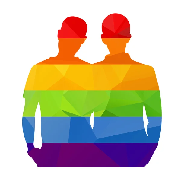 Two rainbow boys — Stock Vector