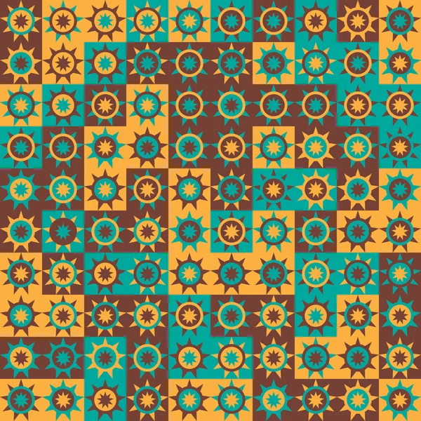Azul marrón patrón sin costura — Vector de stock
