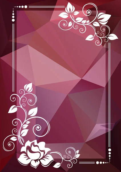 Purple dark floral border — Stock Vector