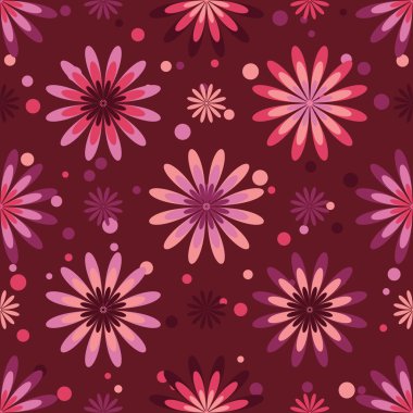 Çiçek mor seamless modeli