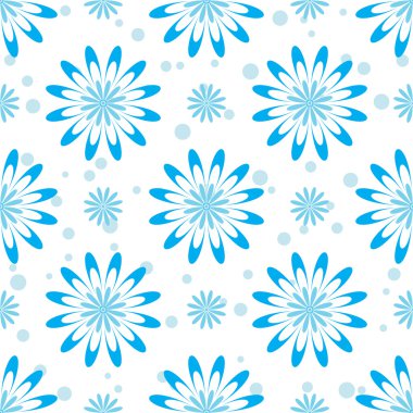 çiçekli beyaz seamless modeli