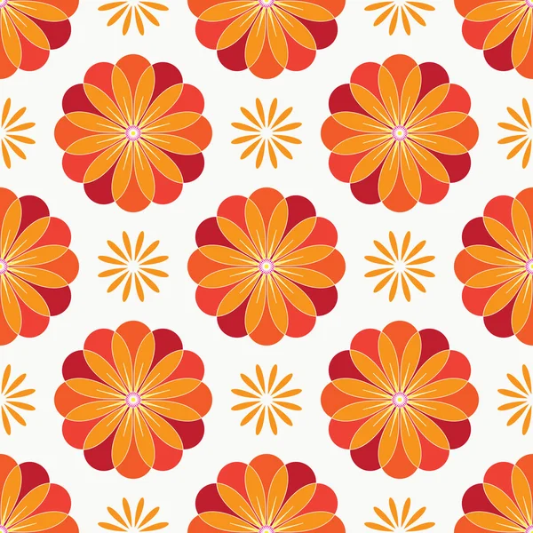 Bloemen naadloos patroon — Stockvector