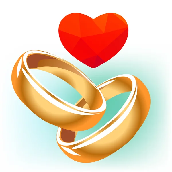 Two wedding rings — Stock Vector
