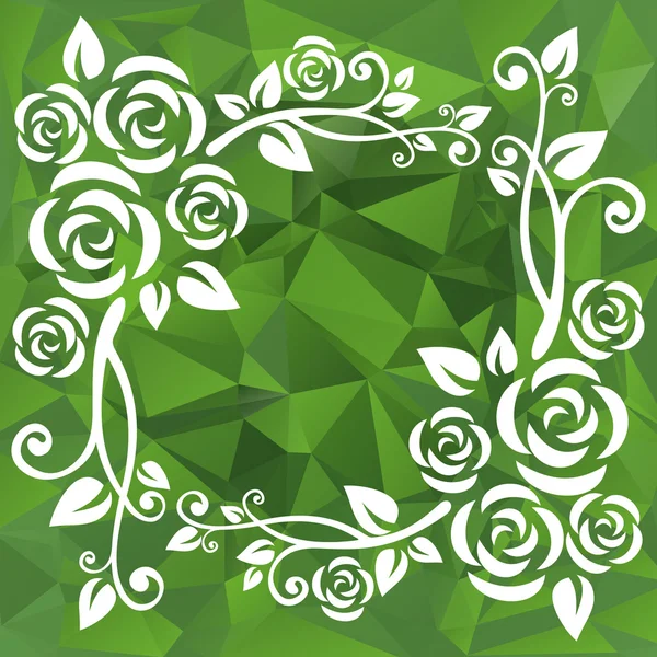 緑色の抽象的な境界線 — ストックベクタ