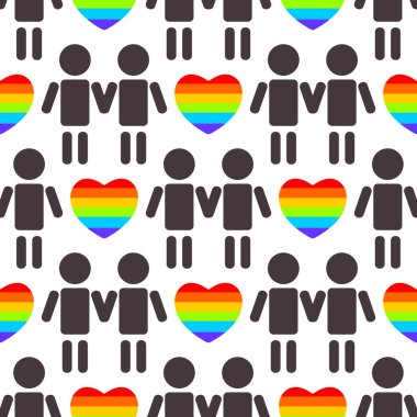 Eşcinsel ve kalp seamless modeli
