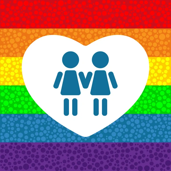 女同性恋夫妇符号 — 图库矢量图片