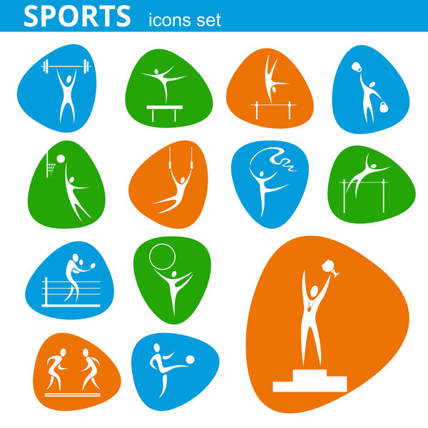 sports icons set