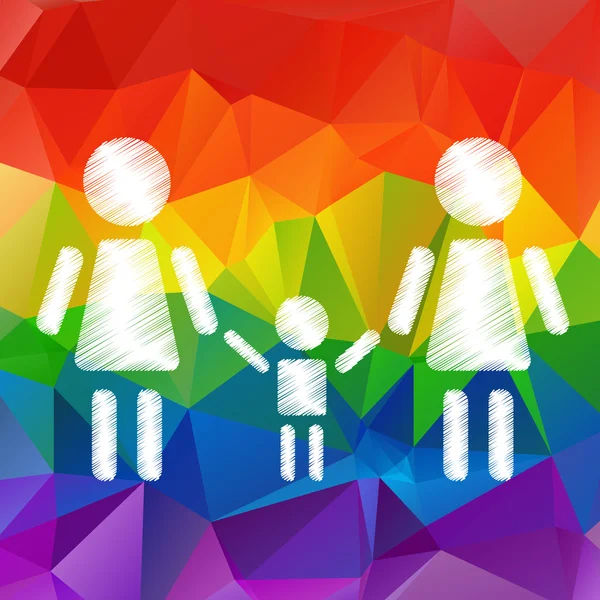 Leszbikus család, gyerek Vektor Grafikák