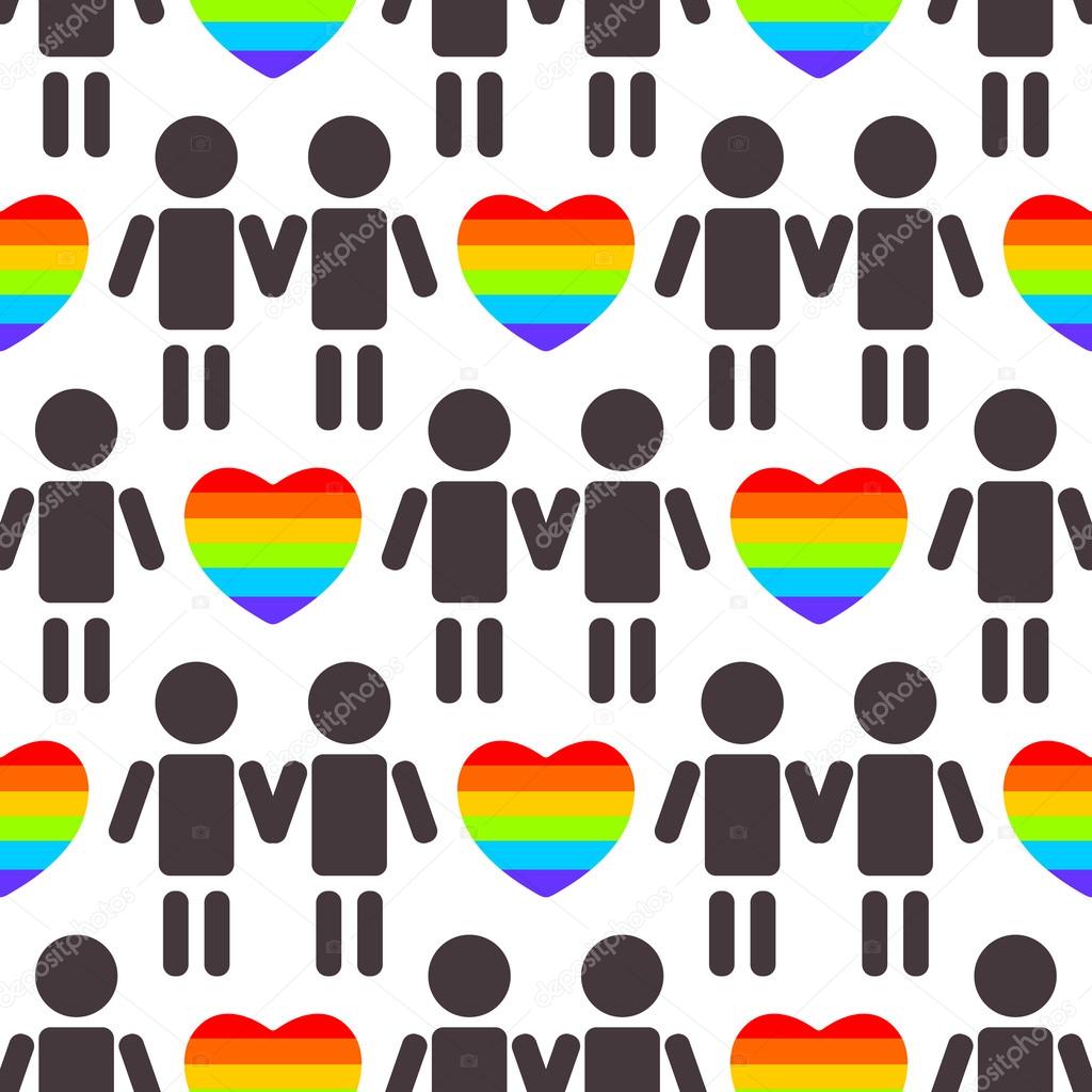 Gay E Coração Sem Costura Padrão Vetores De Stock Tokhiti 120934152