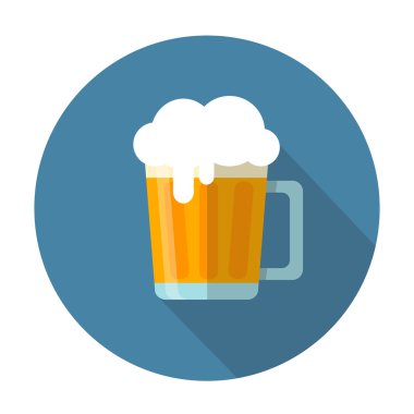 izole düz bira bardağı