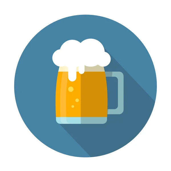 Icono de cerveza plana — Vector de stock