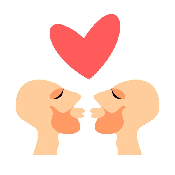 Gay kiss symbol — Stock Vector