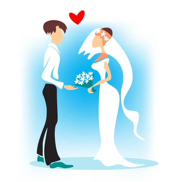 Símbolo de boda feliz — Vector de stock