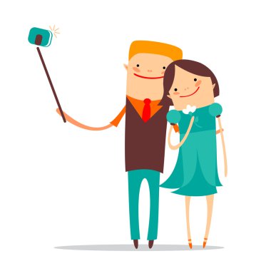 Romantik Çift selfie