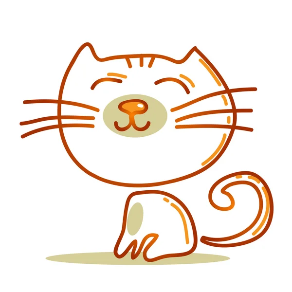 Dibujos animados gato feliz — Vector de stock