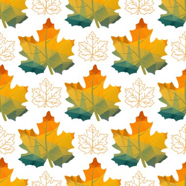 Sorunsuz akçaağaç yaprağı deseni