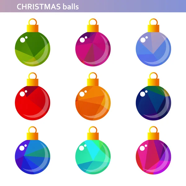 Kleurrijke kerstballen — Stockvector