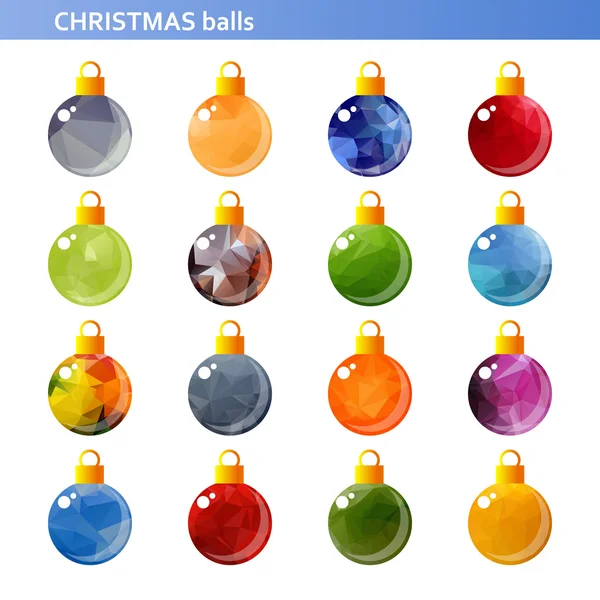 Разноцветные рождественские балы — стоковый вектор