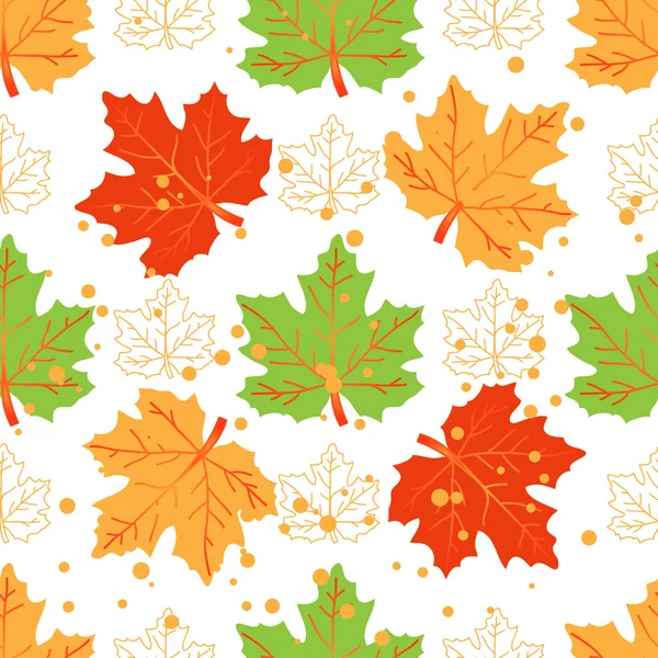 Herfst naadloze achtergrond — Stockvector