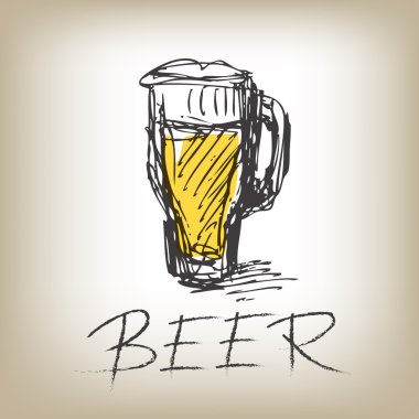 İzole bira bardağı.