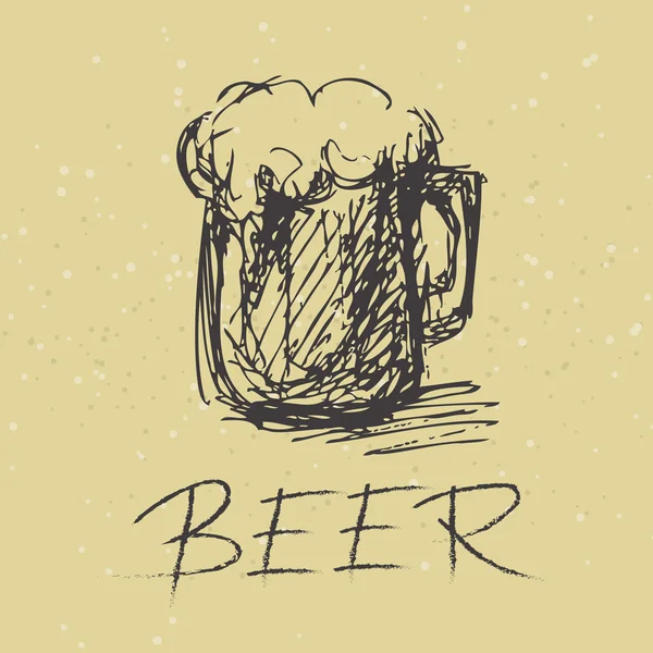 Грубая кружка пива — стоковый вектор