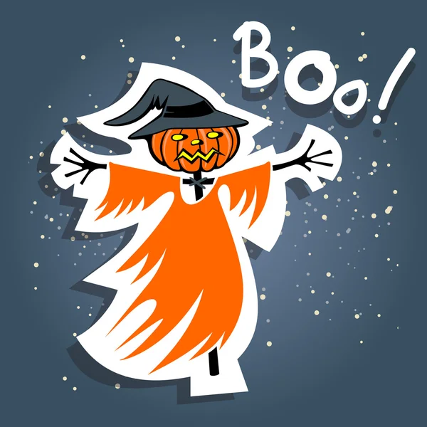 Fumetto halloween spaventapasseri — Vettoriale Stock