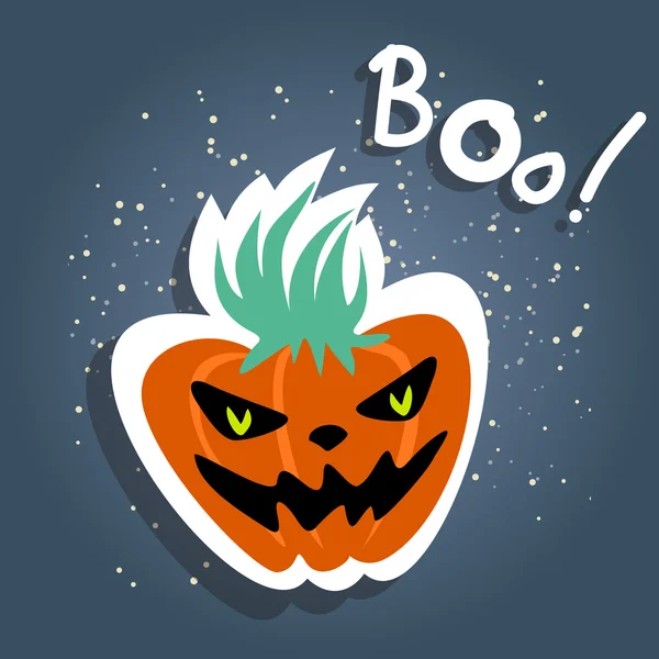 Halloween angry pumpkin — Stock Vector