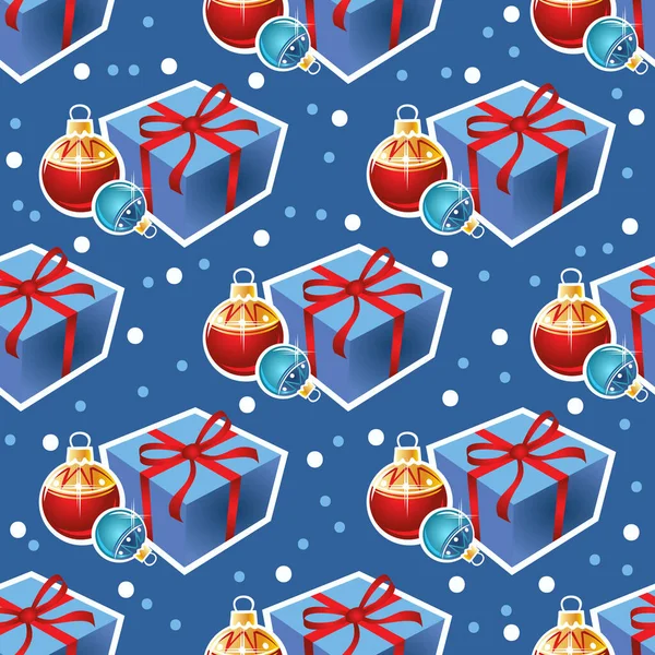 Απρόσκοπτη Μοτίβο Κουτιά Δώρου Επίπεδη Σχεδίαση Διακοπές Πρωτοχρονιά Χριστούγεννα Διανυσματική — Διανυσματικό Αρχείο
