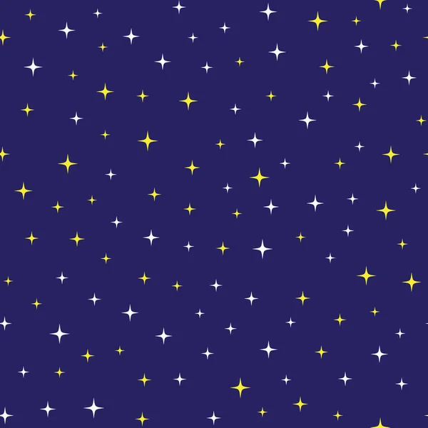 Nahtloses Muster Mit Nachthimmel Flaches Design Feiertag Neujahr Oder Weihnachten — Stockvektor