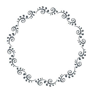 Beyaz arka planda izole edilmiş çiçek çemberi çerçevesi. İlkbahar veya yaz vektör illüstrasyonu. Broşür, poster, etiket, kitapçık için tasarım ögesi.