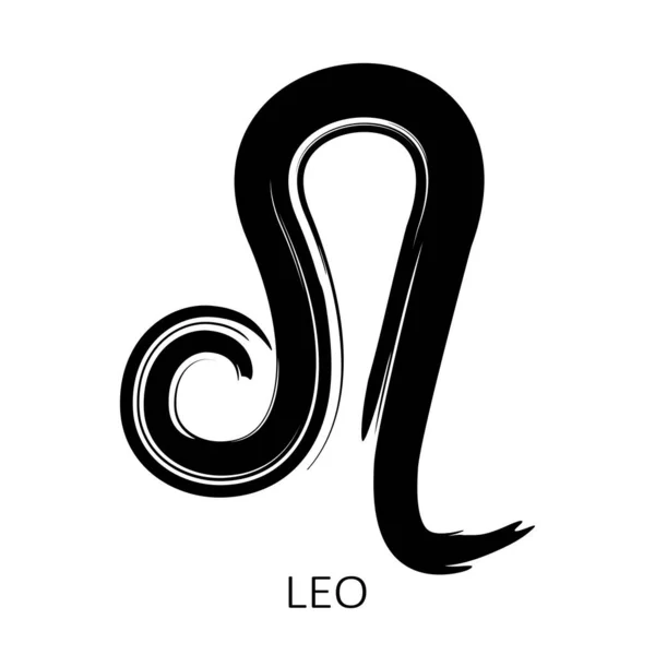 Zodiac Sign Leo Isolated White Background Zodiac Constellation Design Element — Stock Vector