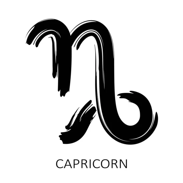 Zodiac Sign Capricorn Isolated White Background Zodiac Constellation Design Element — Stock Vector
