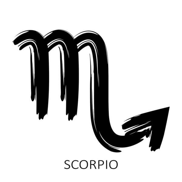 Знак Зодиака Scorpio Изолирован Белом Фоне Созвездие Зодиака Дизайн Элемента — стоковый вектор