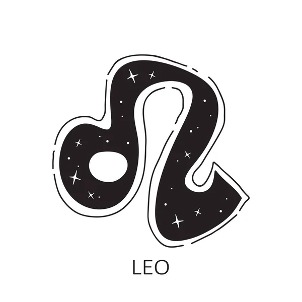 Zodiac Sign Leo Isolated White Background Zodiac Constellation Design Element — Stock Vector