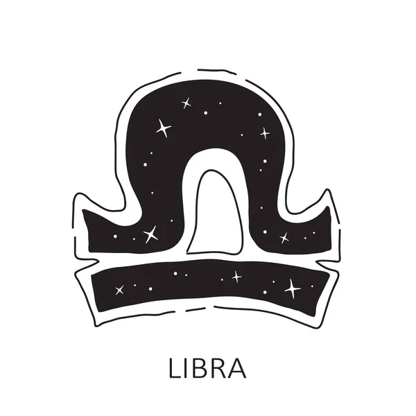 Signo Del Zodíaco Libra Aislado Sobre Fondo Blanco Constelación Del — Archivo Imágenes Vectoriales