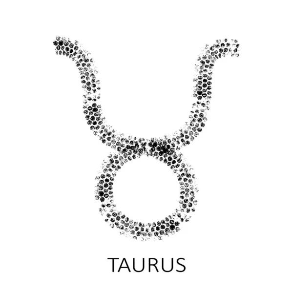 Zodiac Signtaurus Isolated White Background Zodiac Constellation Design Element Horoscope — Vettoriale Stock