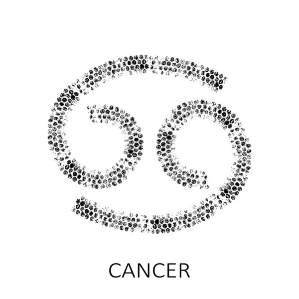 Знак Зодиака Рак Изолирован Белом Фоне Созвездие Зодиака Дизайн Элемента — стоковый вектор