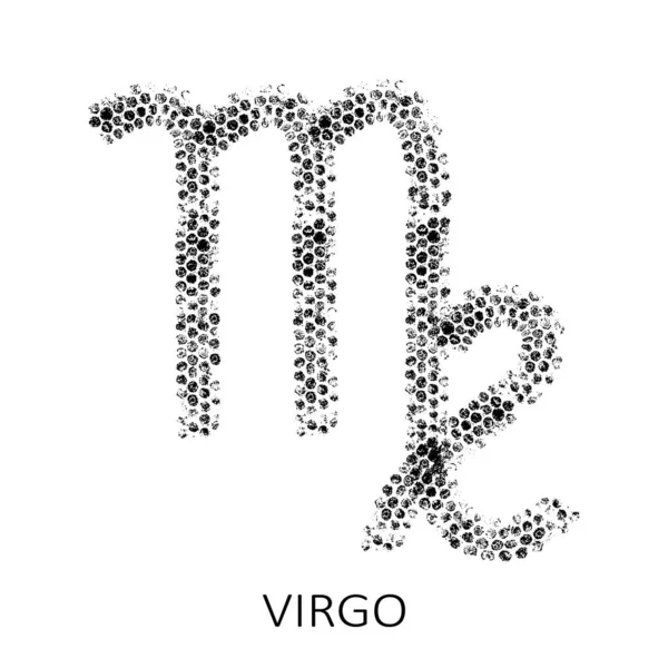 Zodiac Tecken Virgo Isolerad Vit Bakgrund Zodiac Konstellationen Designelement För — Stock vektor