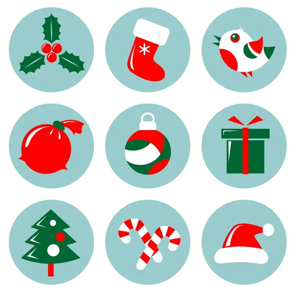 Christmas icons set — Stock Vector