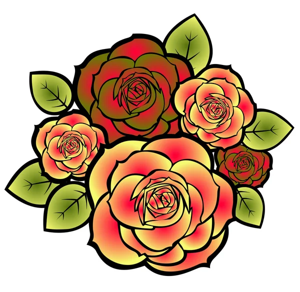 Pink roses — Stock Vector