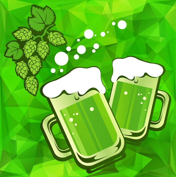 Два зеленых пива — стоковое фото
