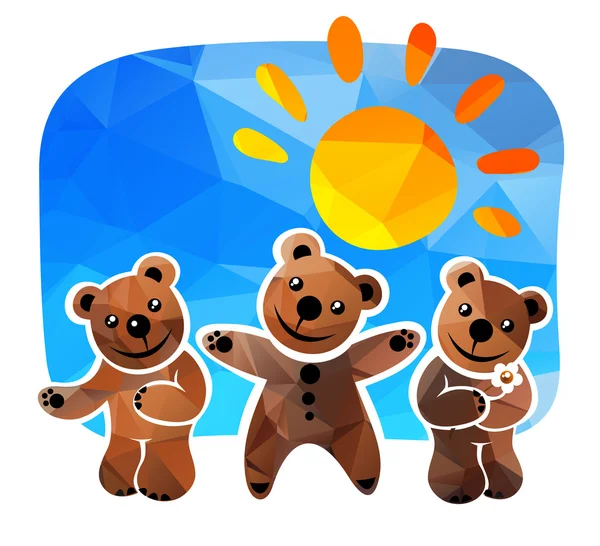 Three bears — Stock Vector